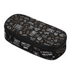 large capacity pencil bag 1pc large capacity pencil case hand drawn football theme design with helmets and star multifunctional pencil bag ideal for college office and travel