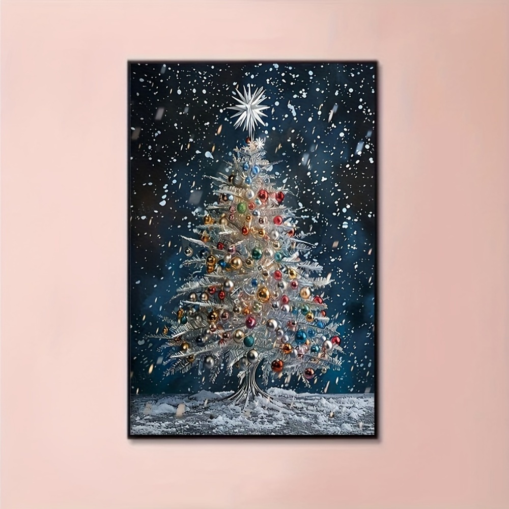 Peinture Diamant 5D Sapin De Noël - Kit DIY Décoratif - Diamants Résine à Coller - Décoration De Noël à Faire Soi-même - 6