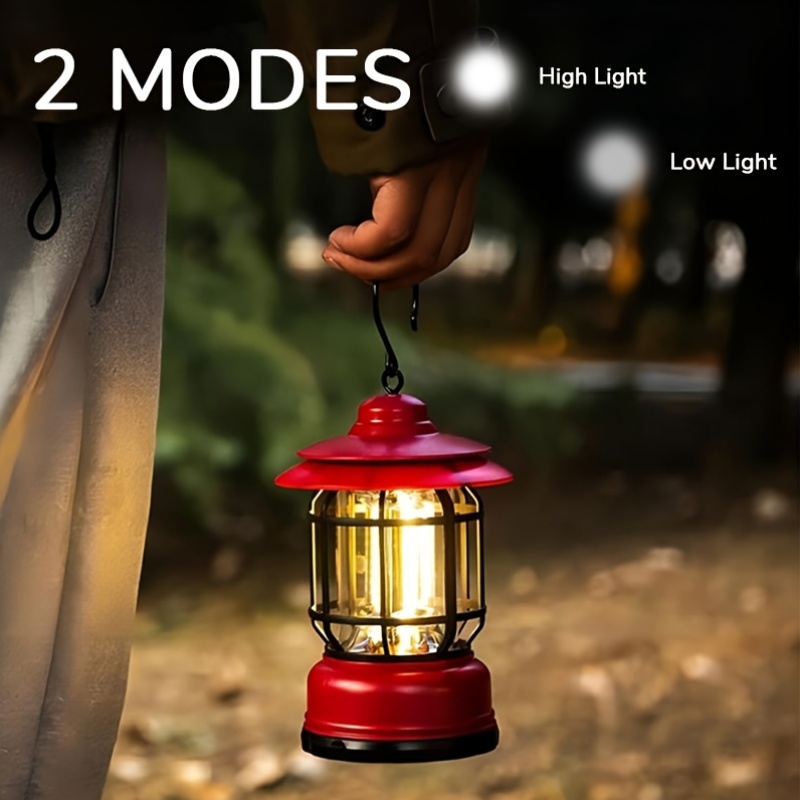 1pc led retro camping light hook design portable handheld - Temu