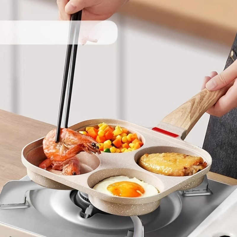 

Multi-functional Breakfast Pan, , Easy Clean, Lightweight, Cast Aluminum, Suitable For Gas & Electric , Busy , Wooden Handle, Glass Lid, Colors