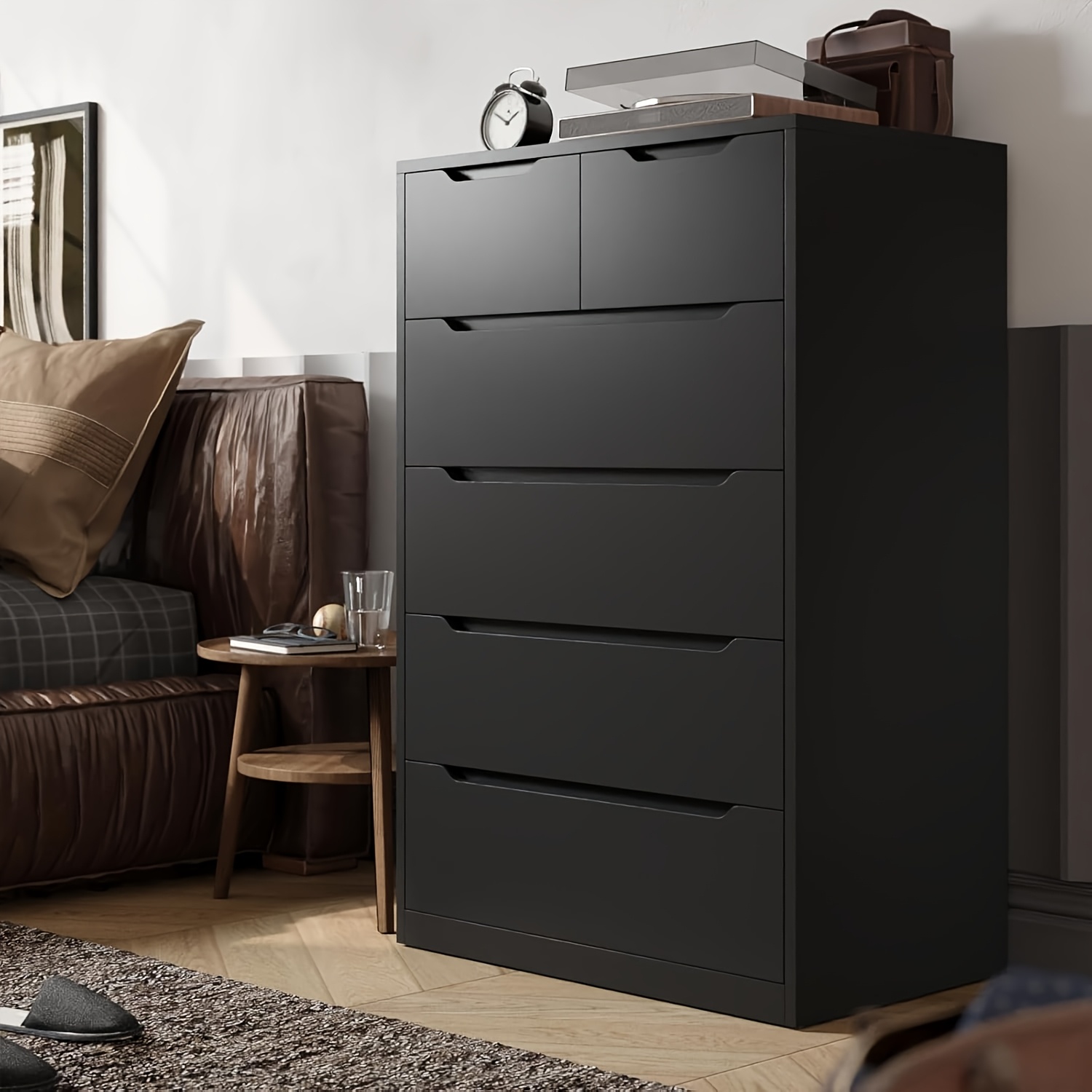 bedroom black dresser sold on Temu United States