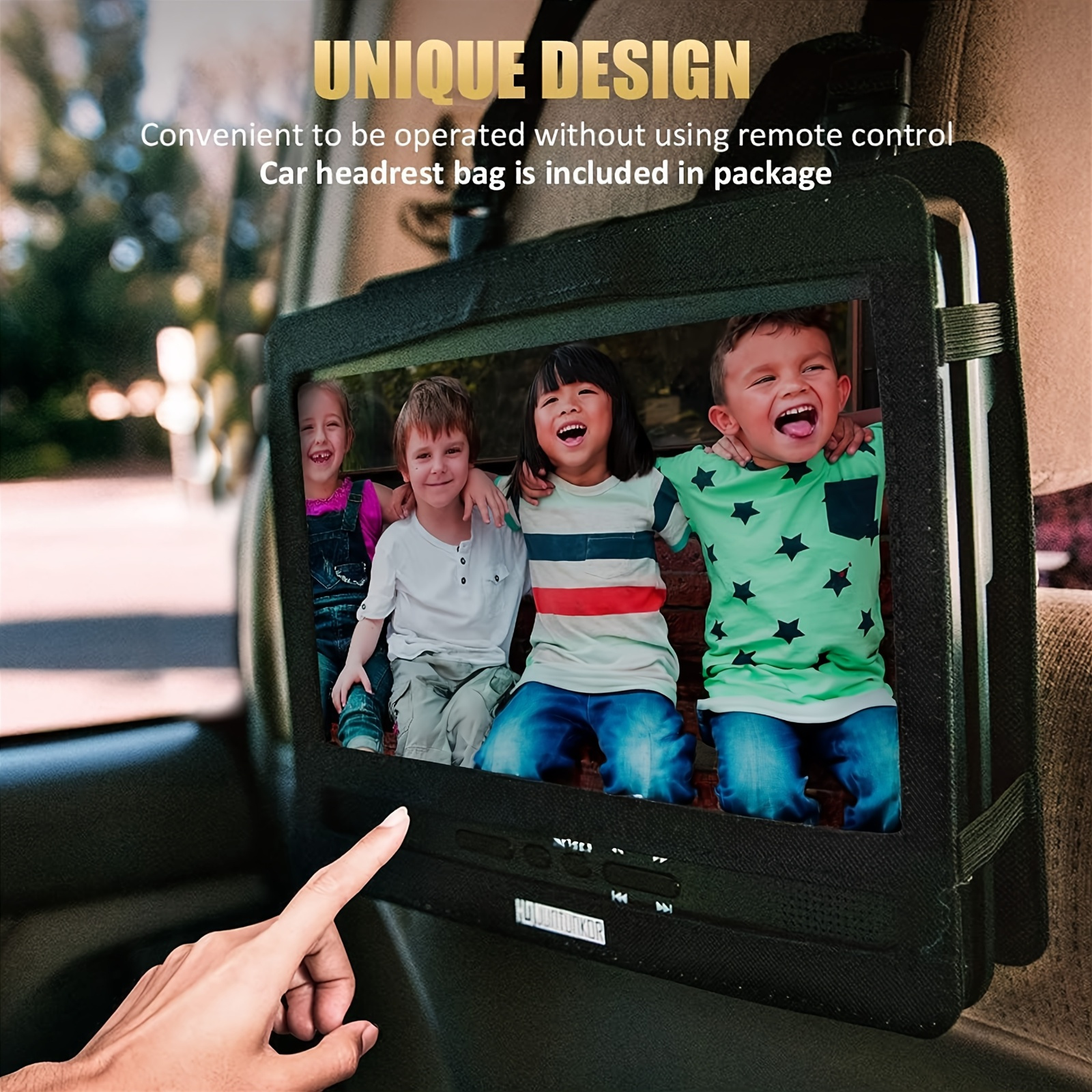 TEMU 10.1" Portable Dvd Player With Rechargeable Battery, 10.1" Hd Swivel Display Screen, Support Cd/dvd/sd Card/usb, Car Headrest Case, Car Charger,