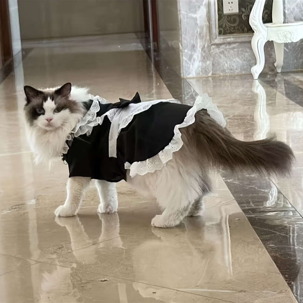 cute animal dress pet costume lace edges bow details dogs cats its the dream combo rs-2000-to-rs-2999 Color:Dusty Army Green Cream Sofia Embroidery Puff Panda