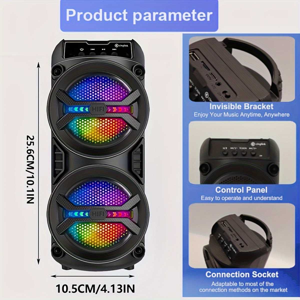 wireless speakers dual speakers inch support dual Temu