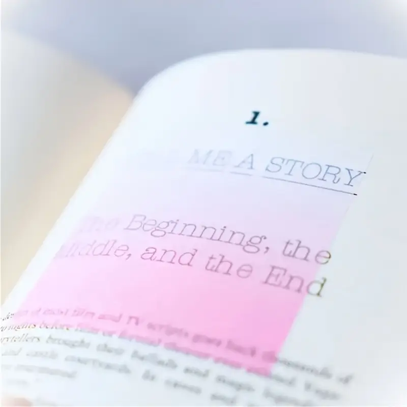 2pcs 100 sheets pink to blue gradient glitter transparent sticky notes shiny waterproof self bookmark notebook back to gift Product details 4
