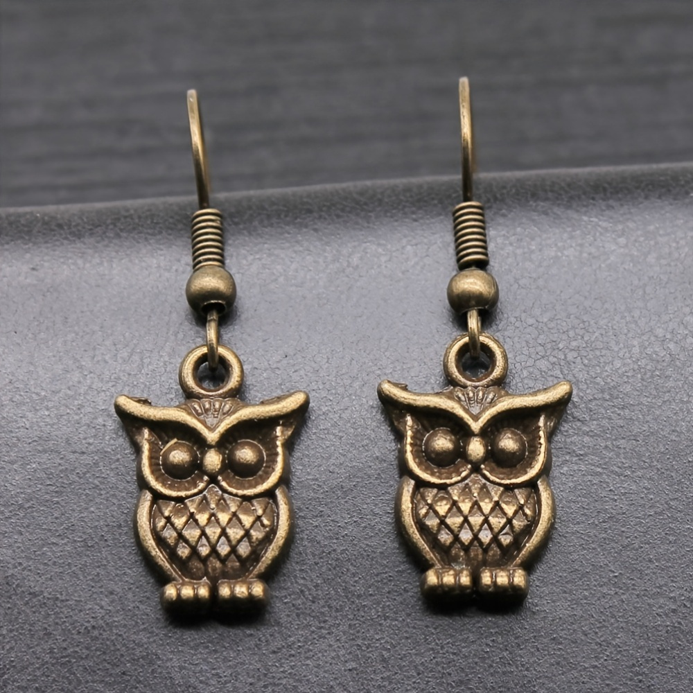 Women's Vintage-Style Owl Earrings