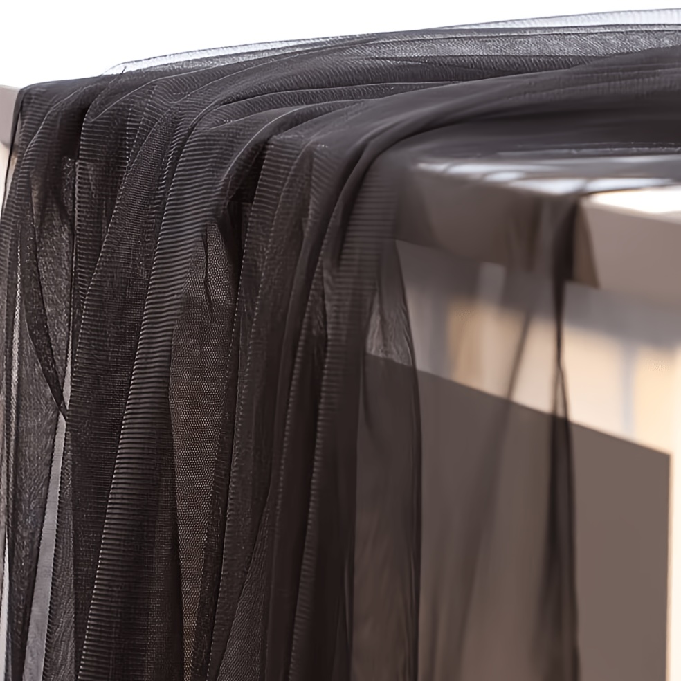 TEMU 1 Roll Oversized (" X 236.3") Sheer Tulle Fabric Set With 10 Free Clips - Vibrant Solid Colors, Elegant Transparent Decor For Party Gowns, Chair