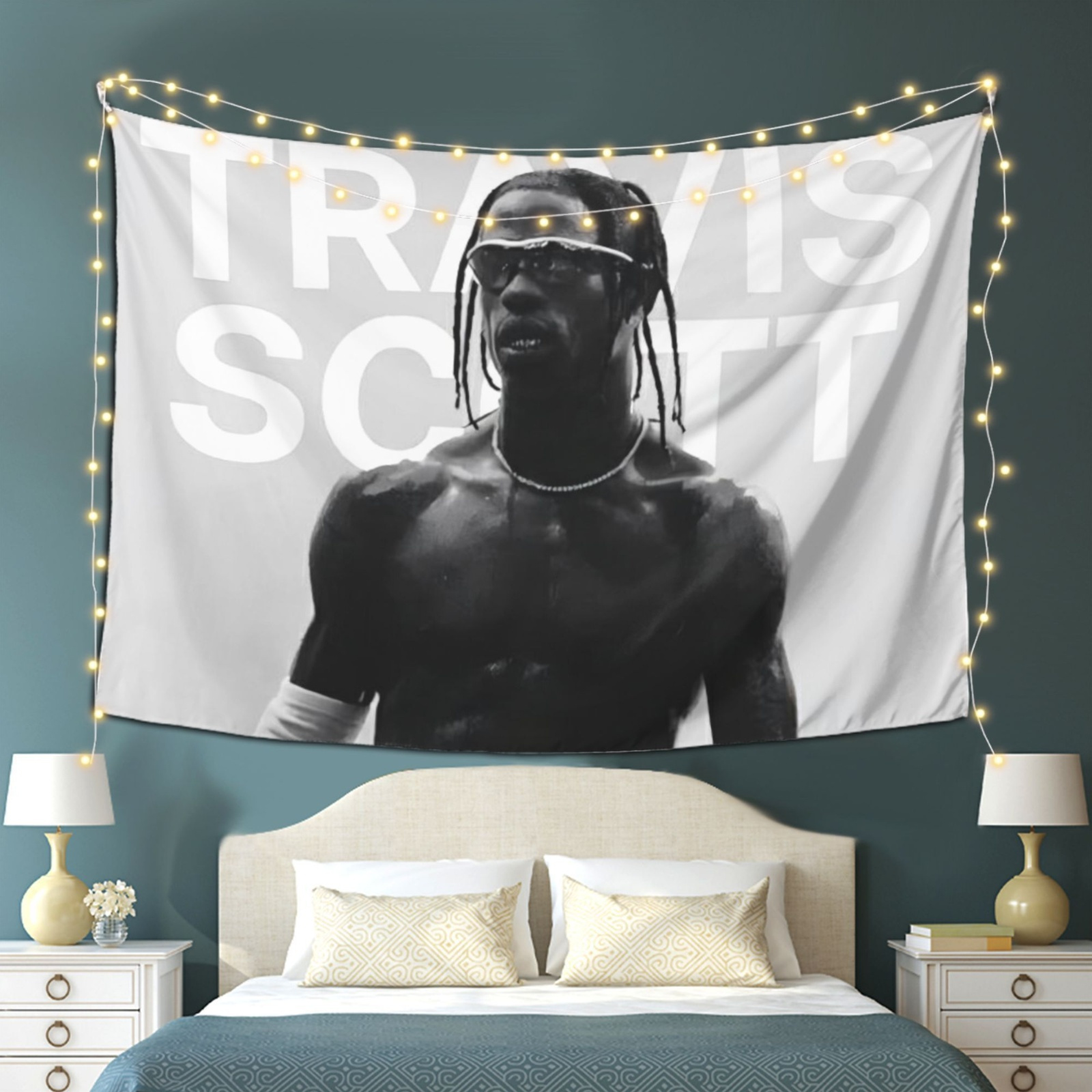 artistic hip hop singer tapestry living room bedroom office Temu