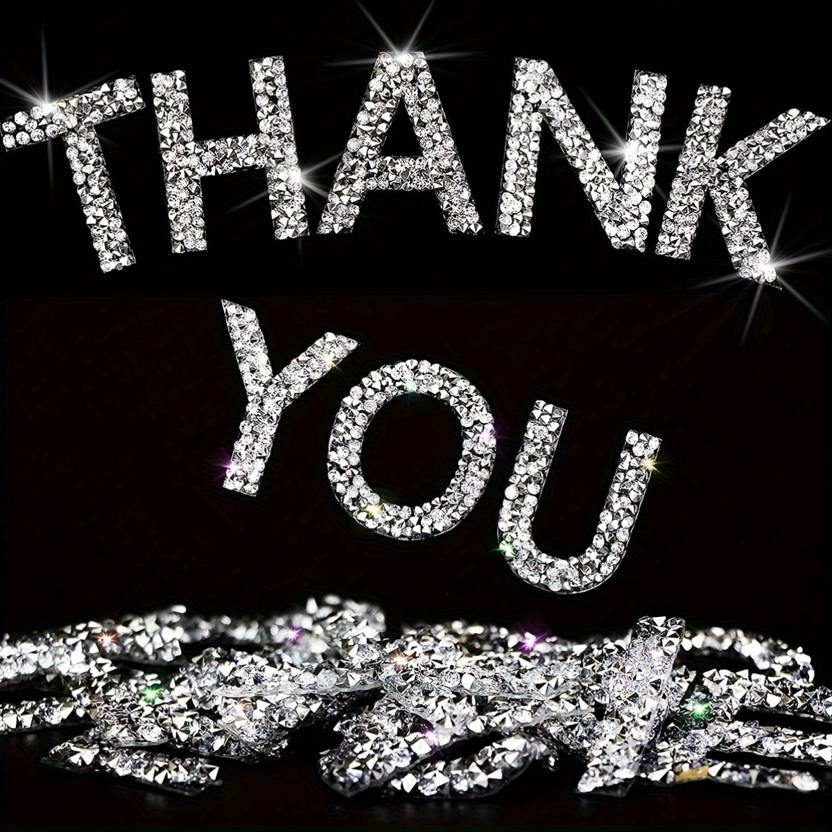 Rhinestone Iron On Letter Patches, 26 Piece Glitter Zimbabwe-448076