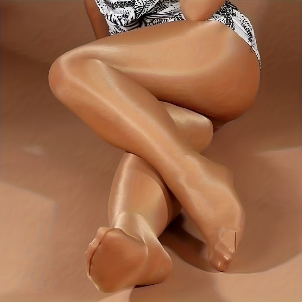 Image of 1pc High-elastic Women's Elegant Ultra-thin Sheer Tights - High-waist, Anti-rolling, Perfect For Spring And Autumn, Spring/summer Style