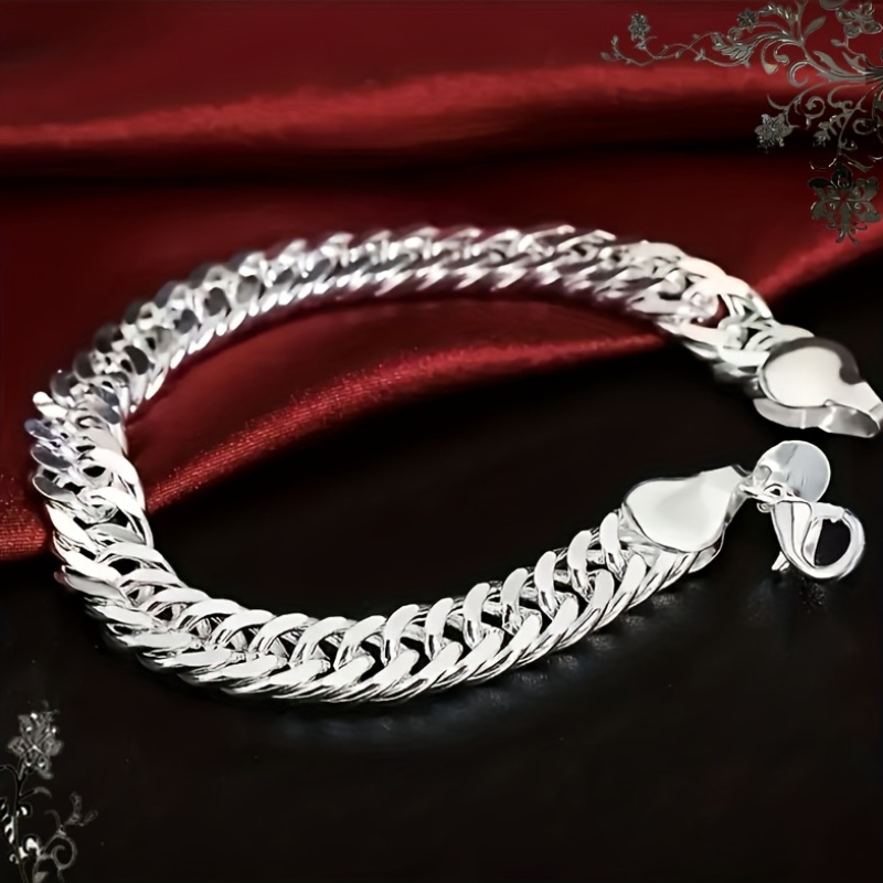 Unisex Cuban Bracelet, Elegant for Parties & Weddings