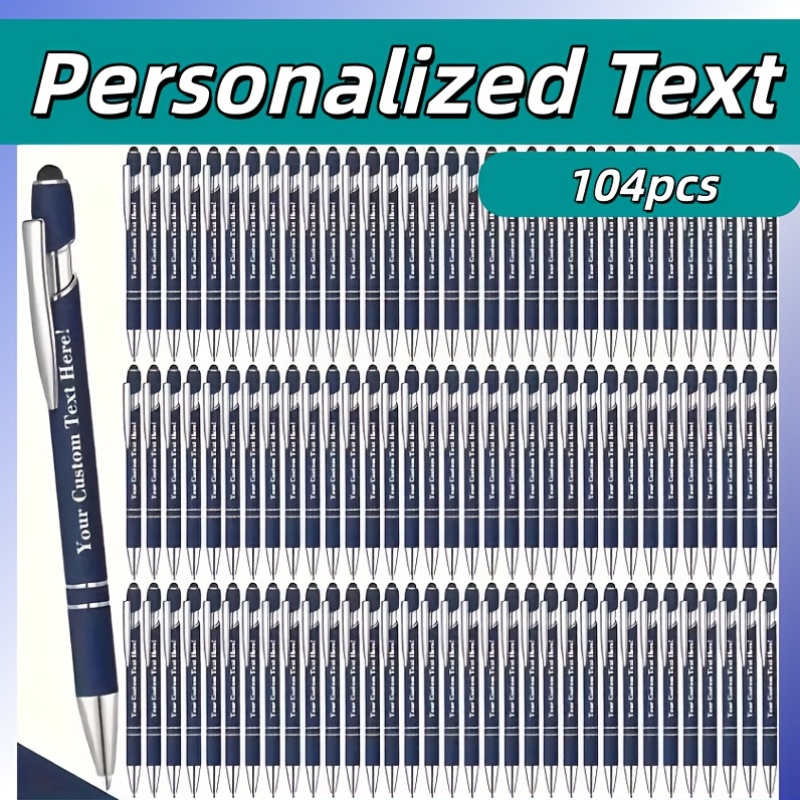 Customizable Multicolored Metal Ballpoint Pens Set, Durable