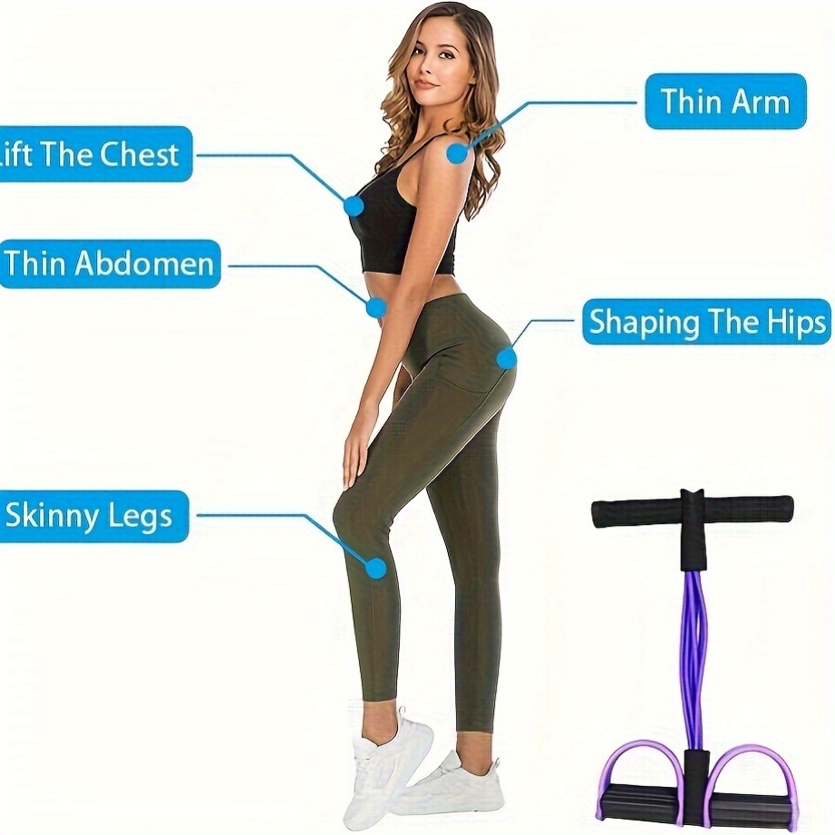 multifunctional pull rope 6 tube elastic yoga pedal puller   band natural latex pull rope fitness equipment for abdomen waist arm leg stretching details 2