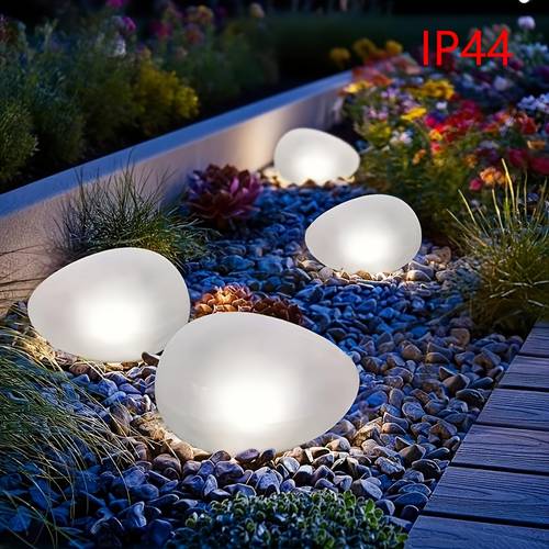 solar powered imitation stone lamp suitable for indoor and outdoor use with automatic switch and no wiring required spherical led ambient light decorative lighting for courtyards and tables