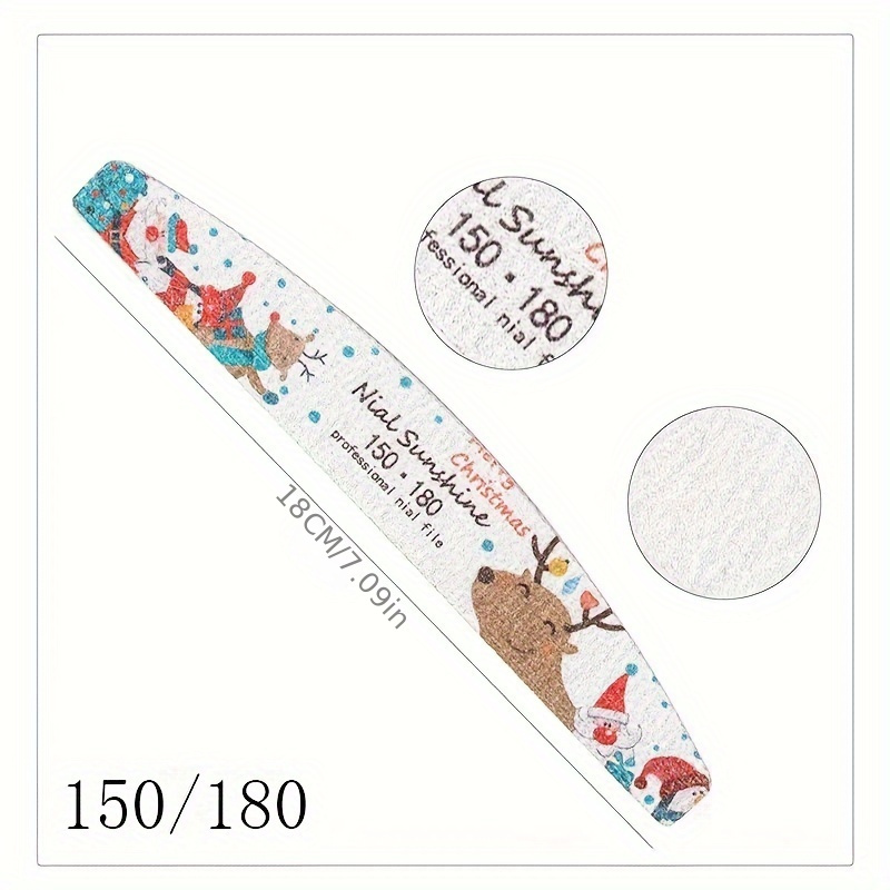 Christmas Nail Files and Buffers Set with Mixed Grits