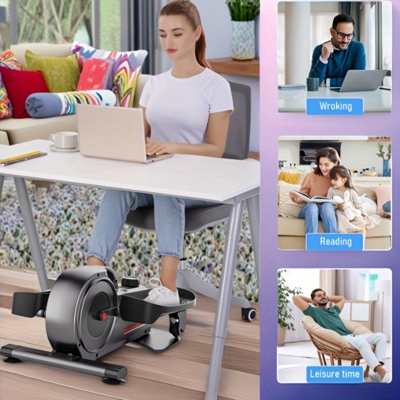 under desk bike pedal exerciser, under desk elliptical, magnetic