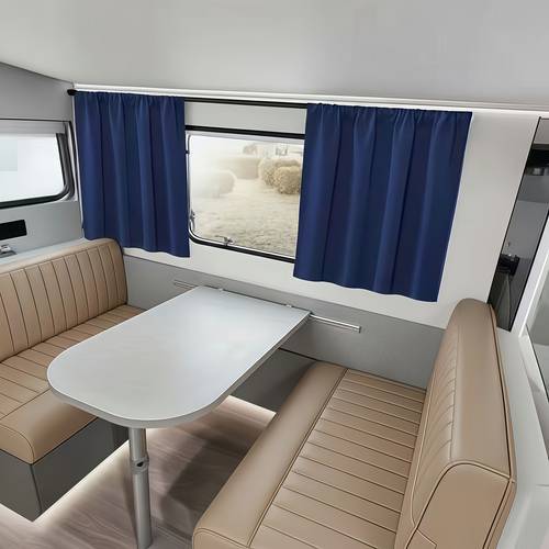2er-set, leichter stil, wohnmobil-wandvorhänge, 100% verdunkelung, kurze vorhänge, 9 farben verfügbar, multi-größen, funktionell, verdunkelnde rückseiten, doppelbett isolierung sichtschutzvorhänge, für wohnzimmer, schlafzimmer, kleine fenster