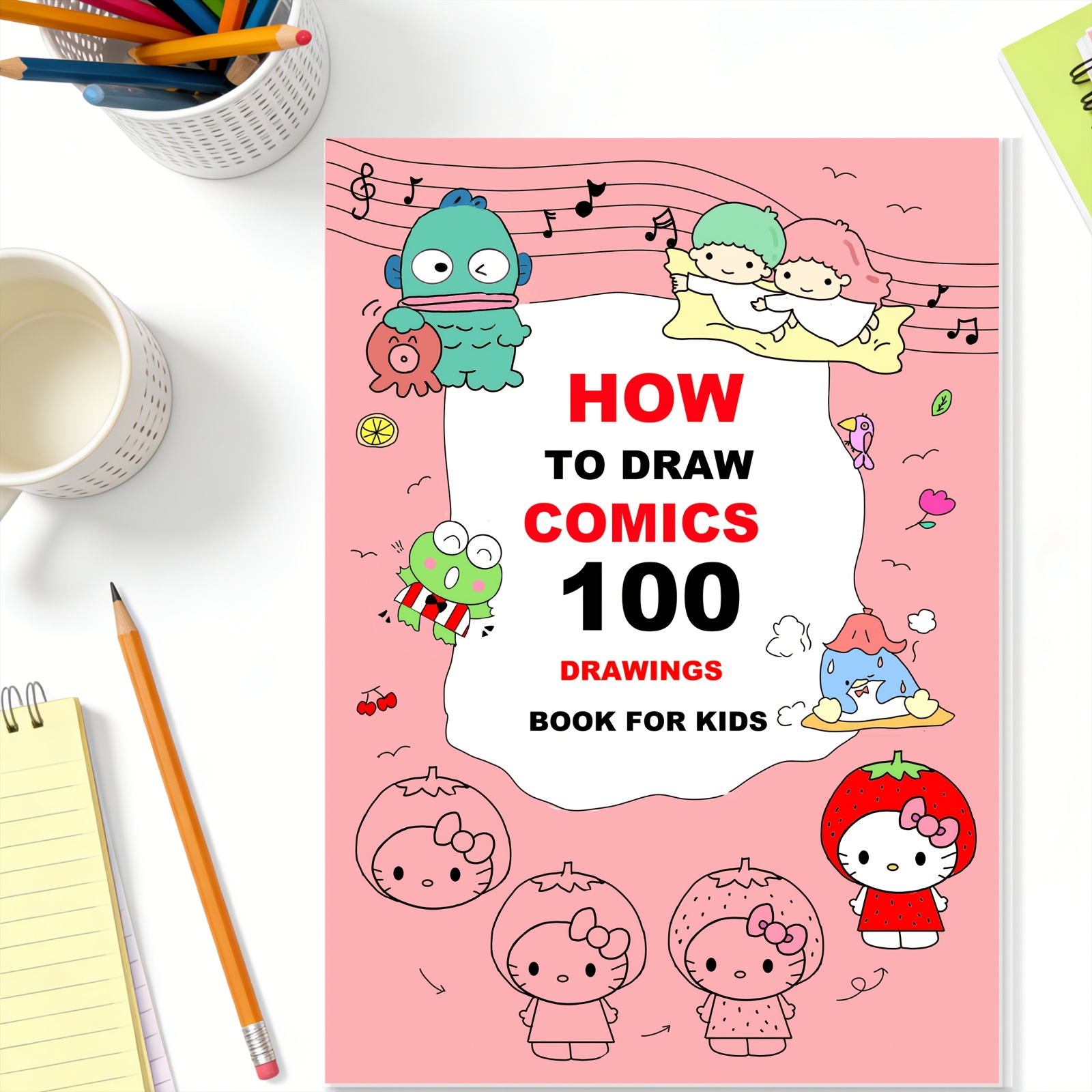 Image of Children's Drawing Book, Drawing And Coloring Book, Cartoon Fun Doodle Sketching Enlightenment Coloring Book - Activity, Suitable For Classroom, Home, Or Gift