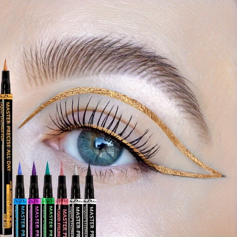 7 color liquid eyeliner and eyeshadow pencil dual headed design long lasting non smudge fashionable makeup for spring and summer Product details 1