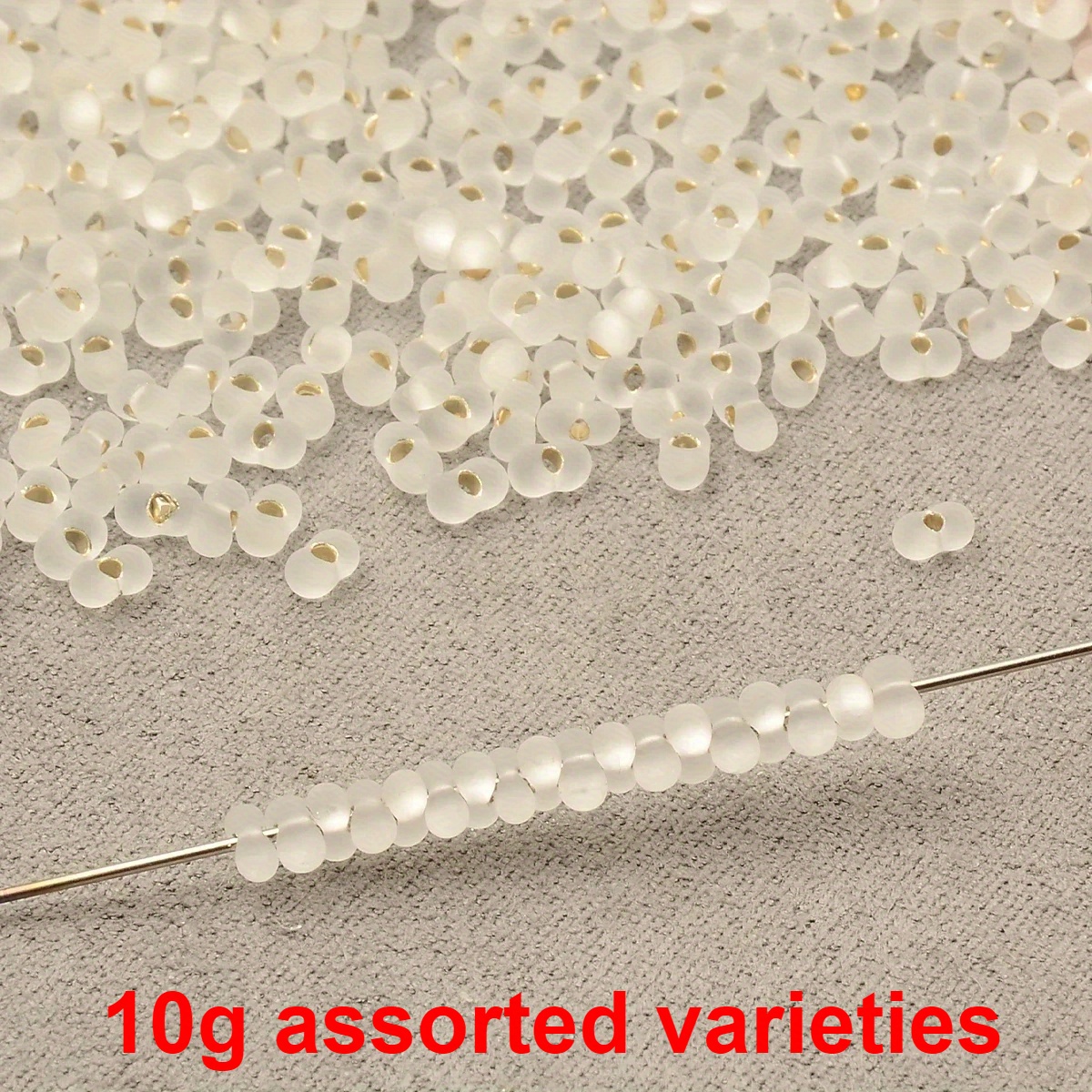 E-shop 0,4 cm ca. 340 Stück 10G Zufällige Farbe Charm MGB Silberbeschichtete Erdnussperlen Armband Halskette Ohrring Spacer für Schmuckherstellung