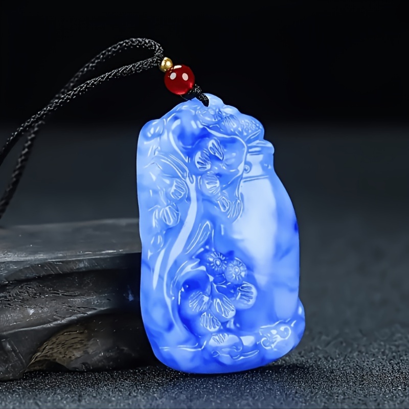 Natural Stone Vase Pendant Necklace for Men and Women