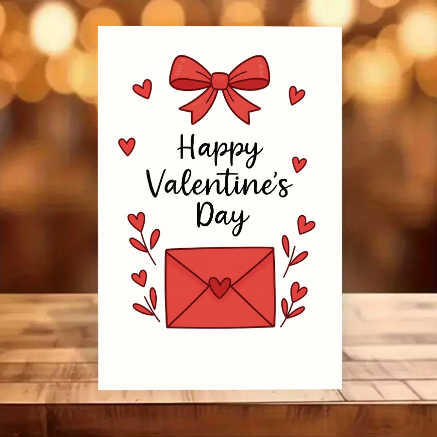 een romantische enkelvoudige wenskaart voor valentijnsdag, ideaal voor koppels om hun   en gevoelens over te brengen tijdens   evenementen zoals jubilea of romantische vieringen.