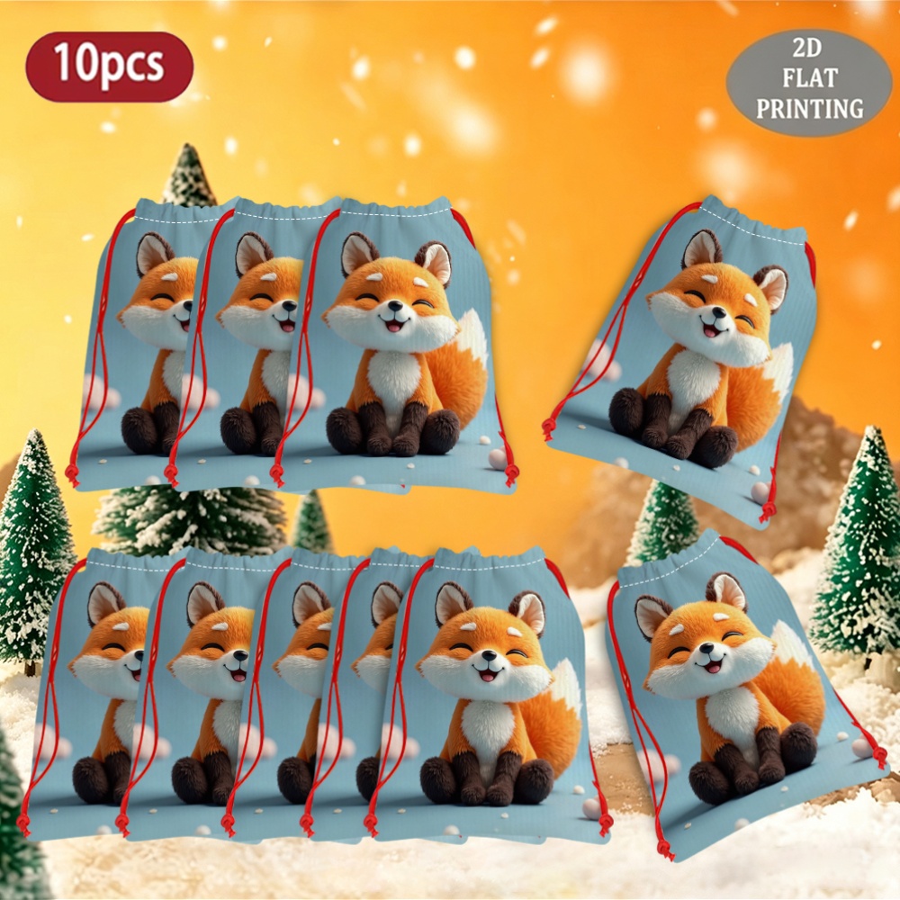 Halloween Gift Bag Fox Plush Toy with Gift Bag