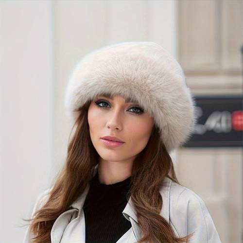 hat autumn winter fisherman cap plush fashion versatile womens winter warm winter thickened mongolian hat