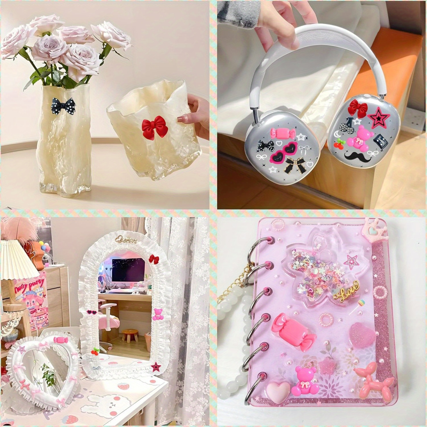 2d flat 1360pcs junk case charms junk phone case charm kit - Temu