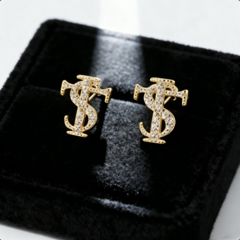 Women's Light Luxury Polished Symbol Earrings, Trendy