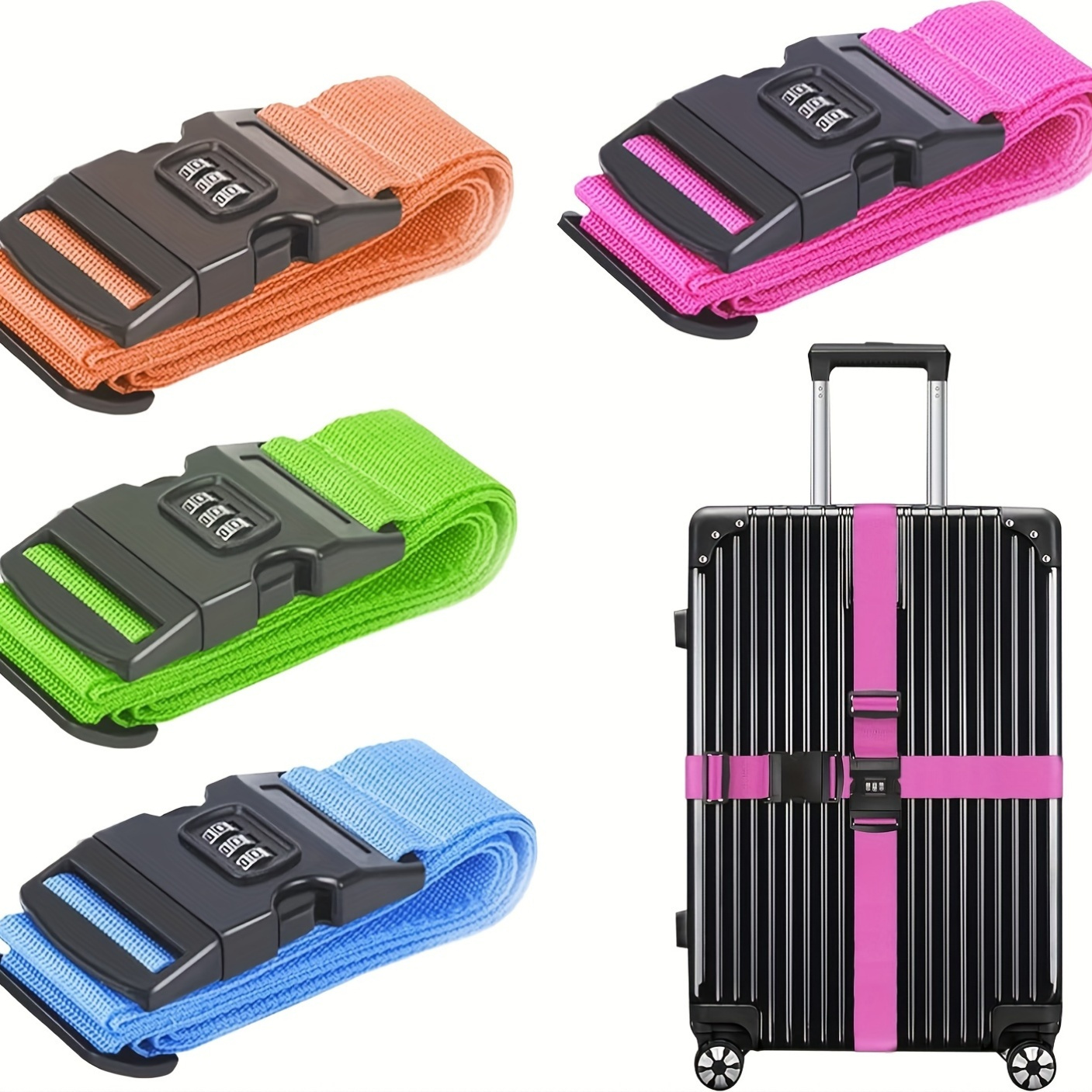 adjustable luggage straps tsa approved combination locks Temu