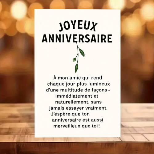 une carte danniversaire française pour les , pour les anniversaires et les occasions spéciales, un pour les et les personnes attentionnées
