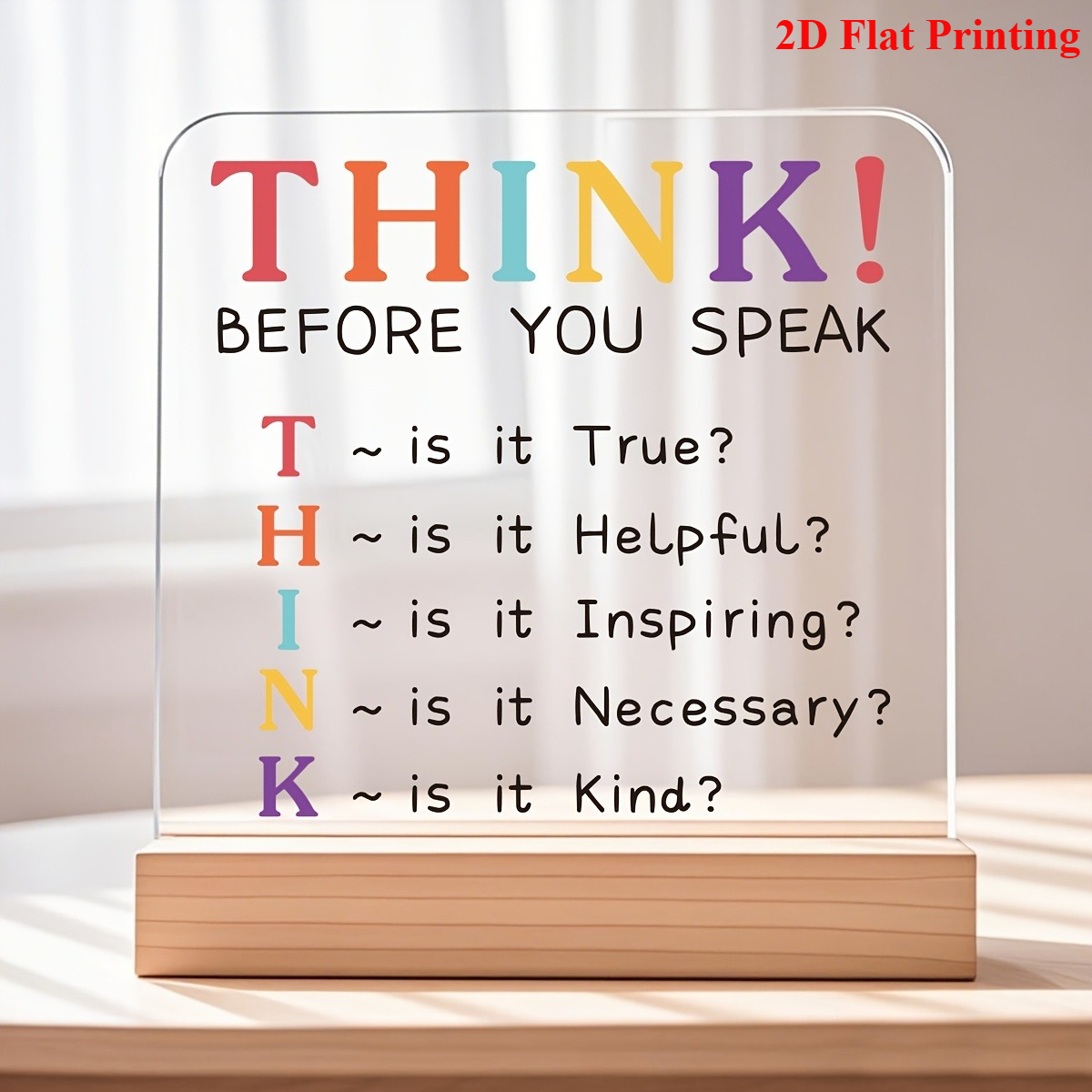 Image of 2d Flat ' Before ' Acrylic Office Desktop Decor - Transparent Motivational Quote Sign, Durable Home And Office Ornament, Coworker Friend Employee Gift, Font, Aesthetic Office Supply