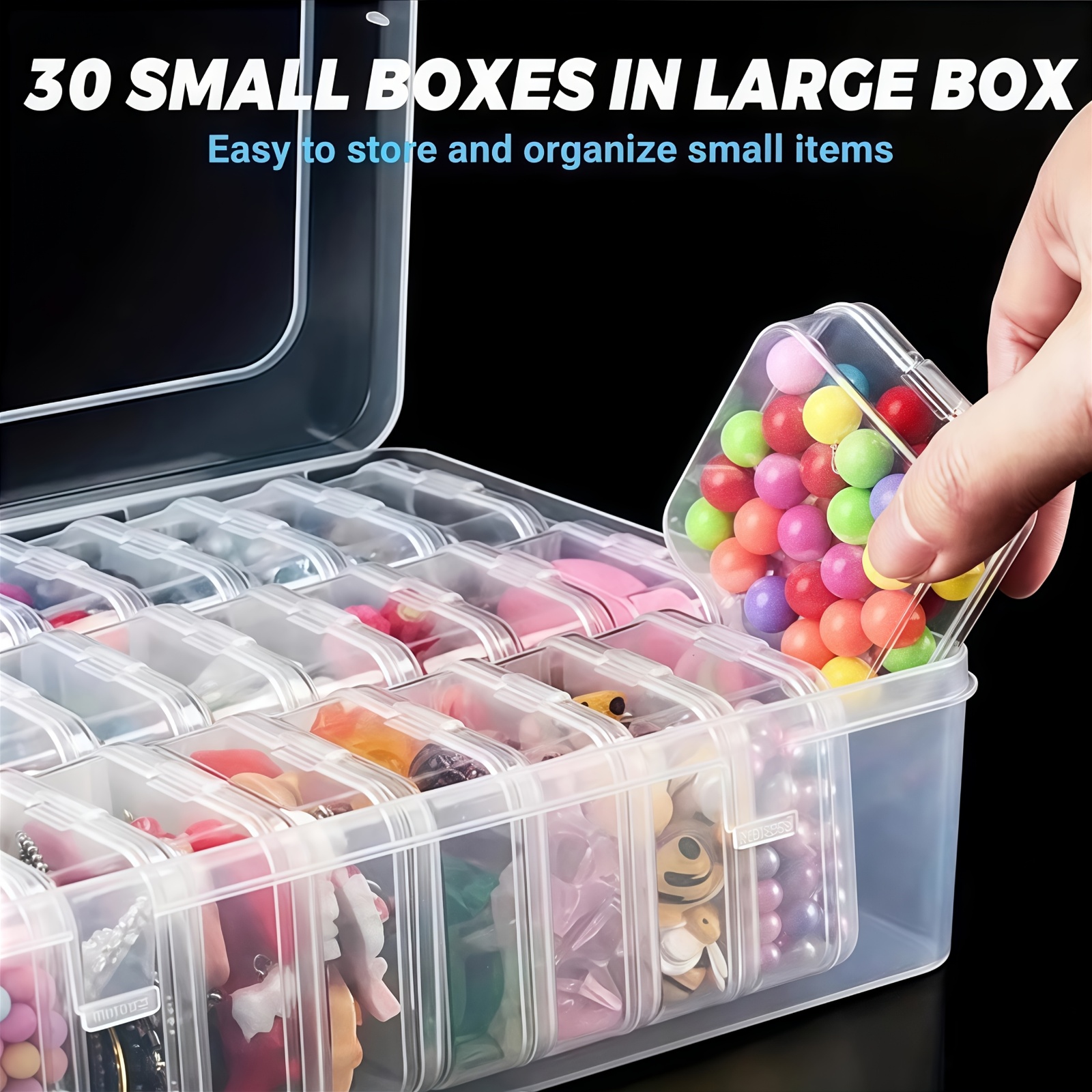 Transparent Storage Box, Large Capacity Organizer