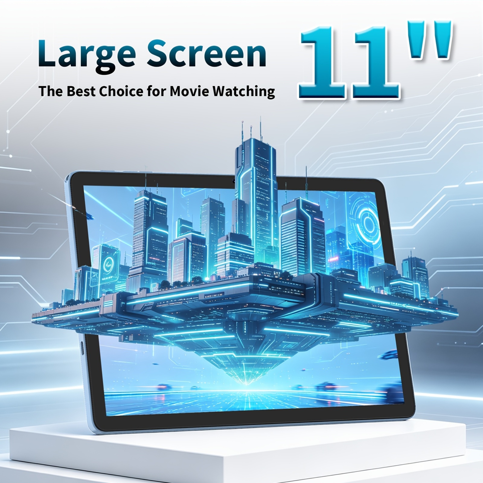Tablet de 11 polegadas, 24GB (6+18) RAM, 256GB ROM, Processador Octa Core, Android 15 4