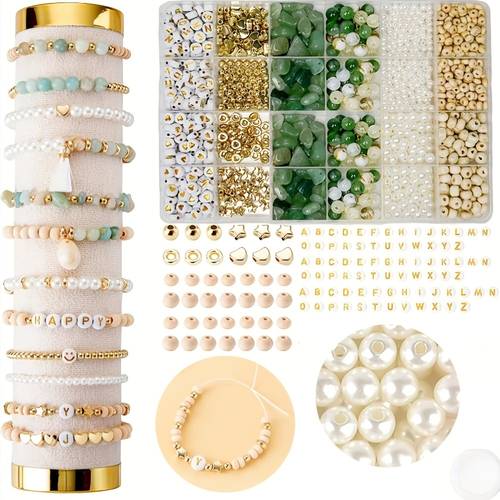 24 irregular crushed stone crystal beads with wooden bead letter beads and metal spacer beads for necklace bracelet earring hair accessory jewelry and craft making a unique niche treasure gift