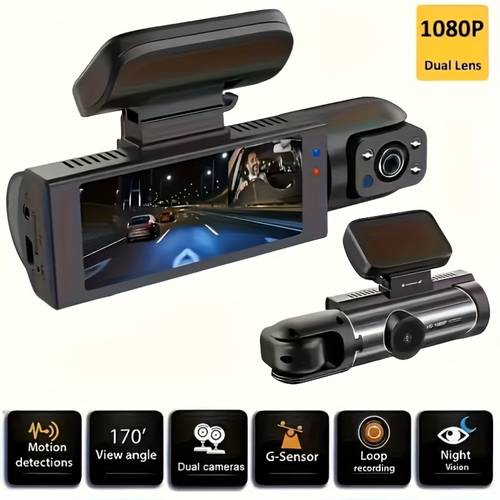 item picture car dash cam 1080p front interior dash cams with 8 03cm ips sensor motion detection loop recording parking monitor mount 12v car plug powered vehicle modern vehicle accessory
