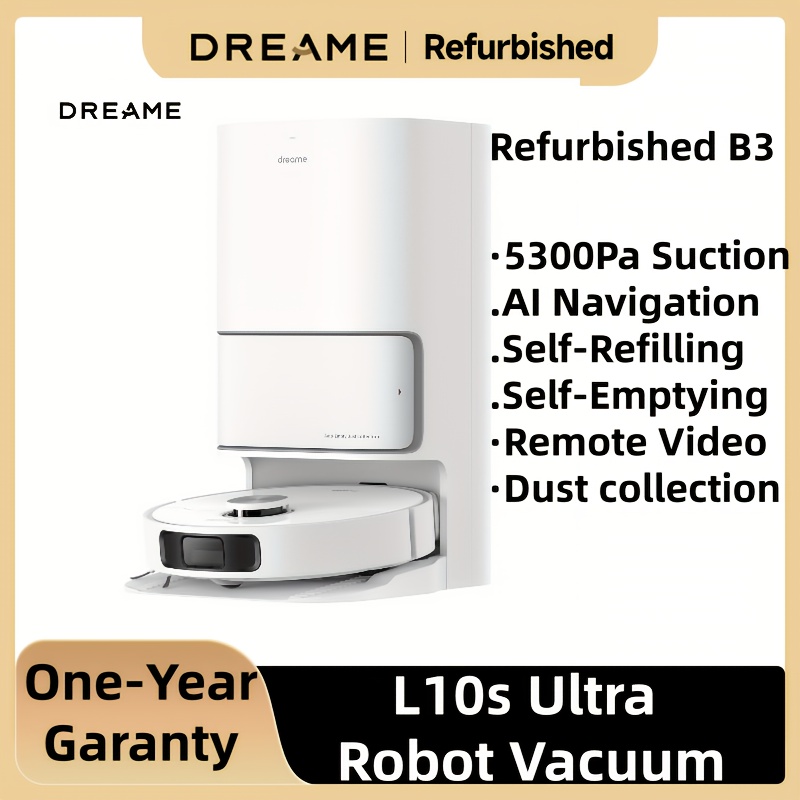 E-shop DREAME L10S Ultra Refurbished B3 Saugroboter und Wischmopp Kombi, automatische Wisch- und Trocknungsfunktion, selbstbefüllende und