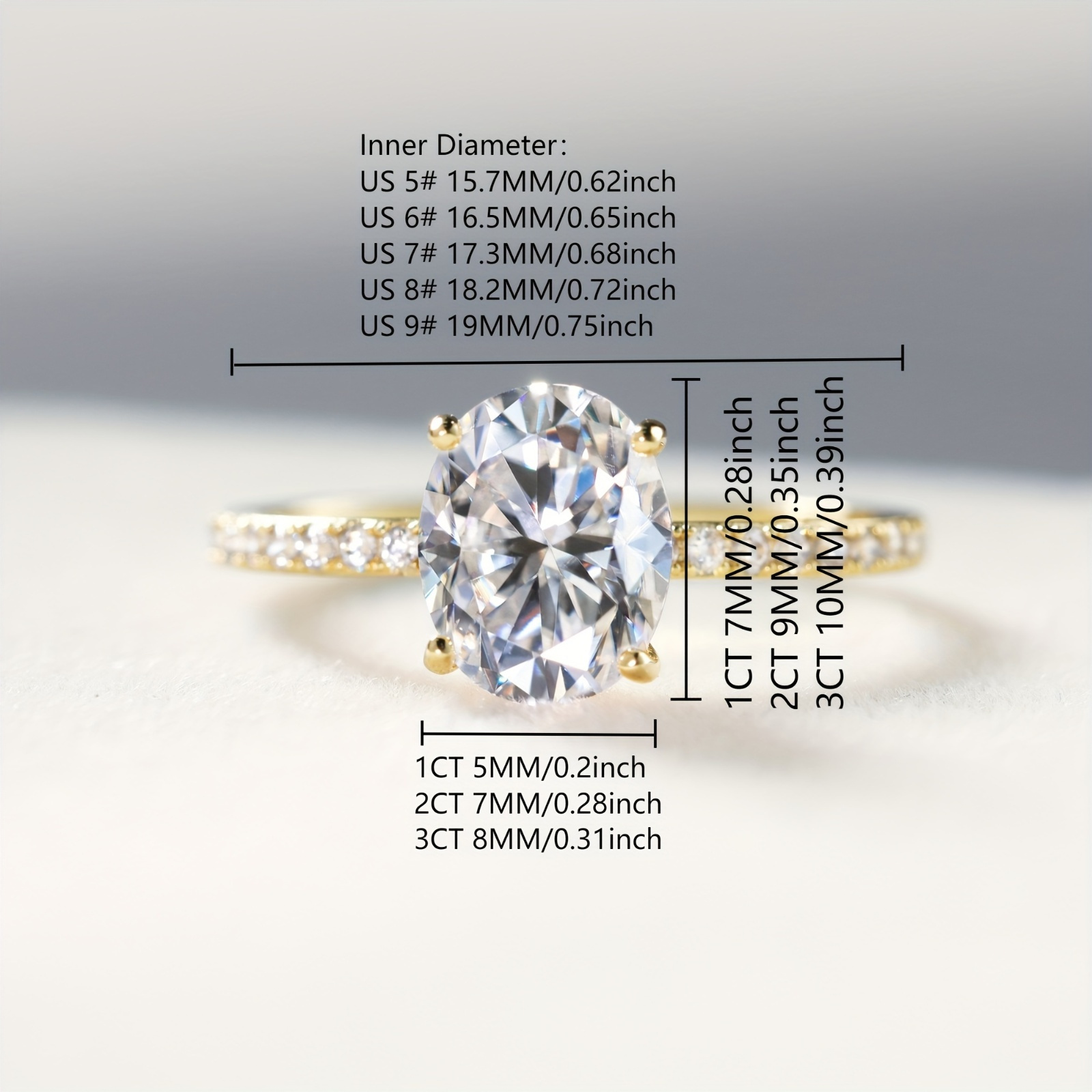 S925 Silver Ring with 14K Golden Plating