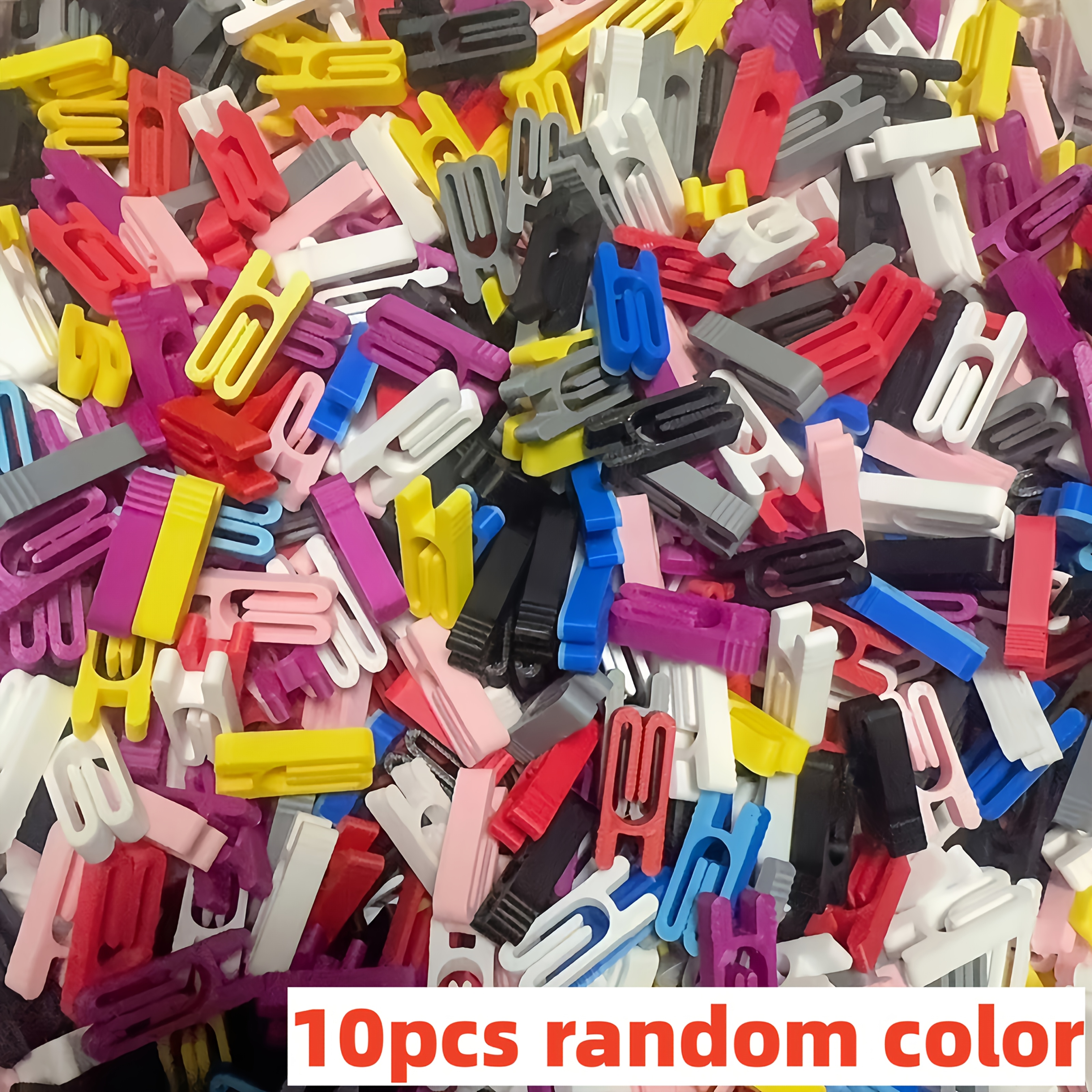 Image of 10pcs Snack Bag Sealing Clips Food Bag Packaging Sealing Clips Lightweight Durable, Kitchen Gadgets (random Colors)