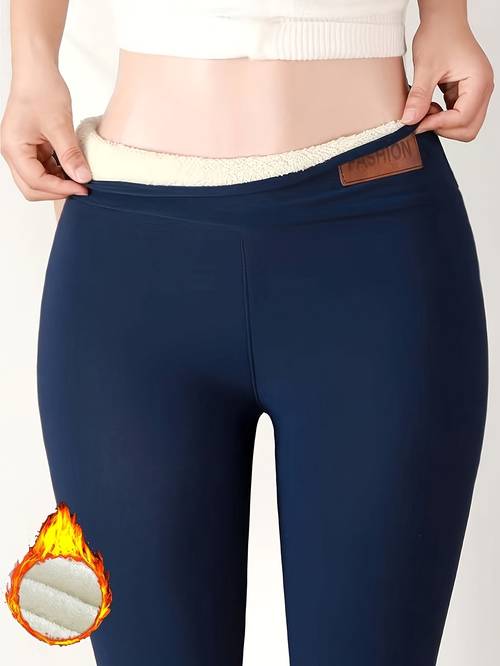 womens embroidered warm fleece leggings outdoor casual comfortable base layer trousers autumn winter