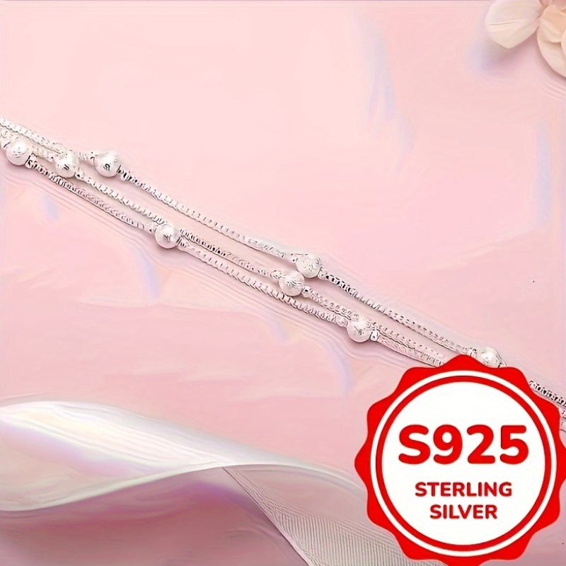 Boho Chic Bracelet Matte Beads & 925 Silver Chain