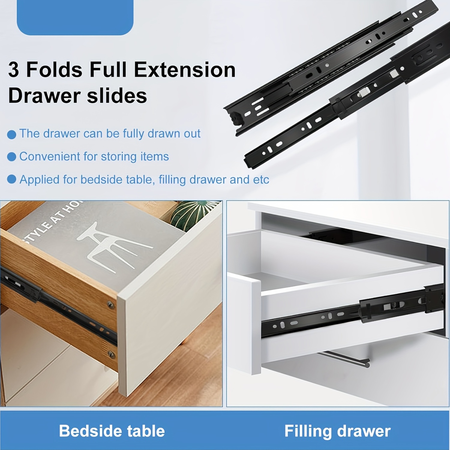 knee length dresses for ladies 15-inch Basic Metal Drawer Slide, center under drawer track – Vintage Slides main image 1