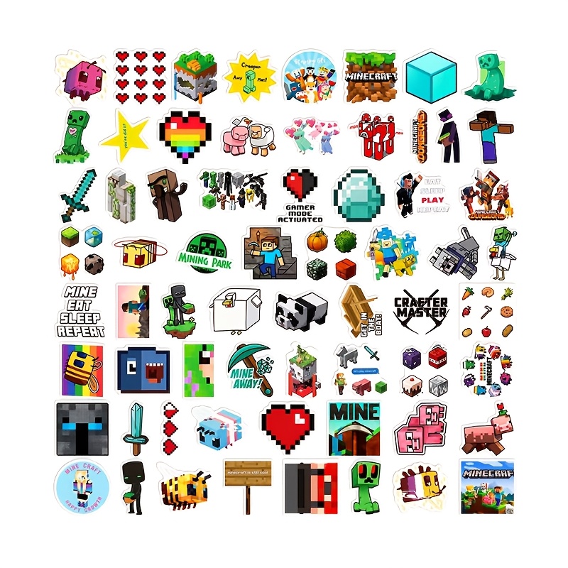 Image of 65 Sets Of Game-related Themes. Different Styles, Trendy "ins" Look, High Level. Cycling And Skateboarding Gifts, Decorative Stickers, Painted Character Themed Stickers For Decoration