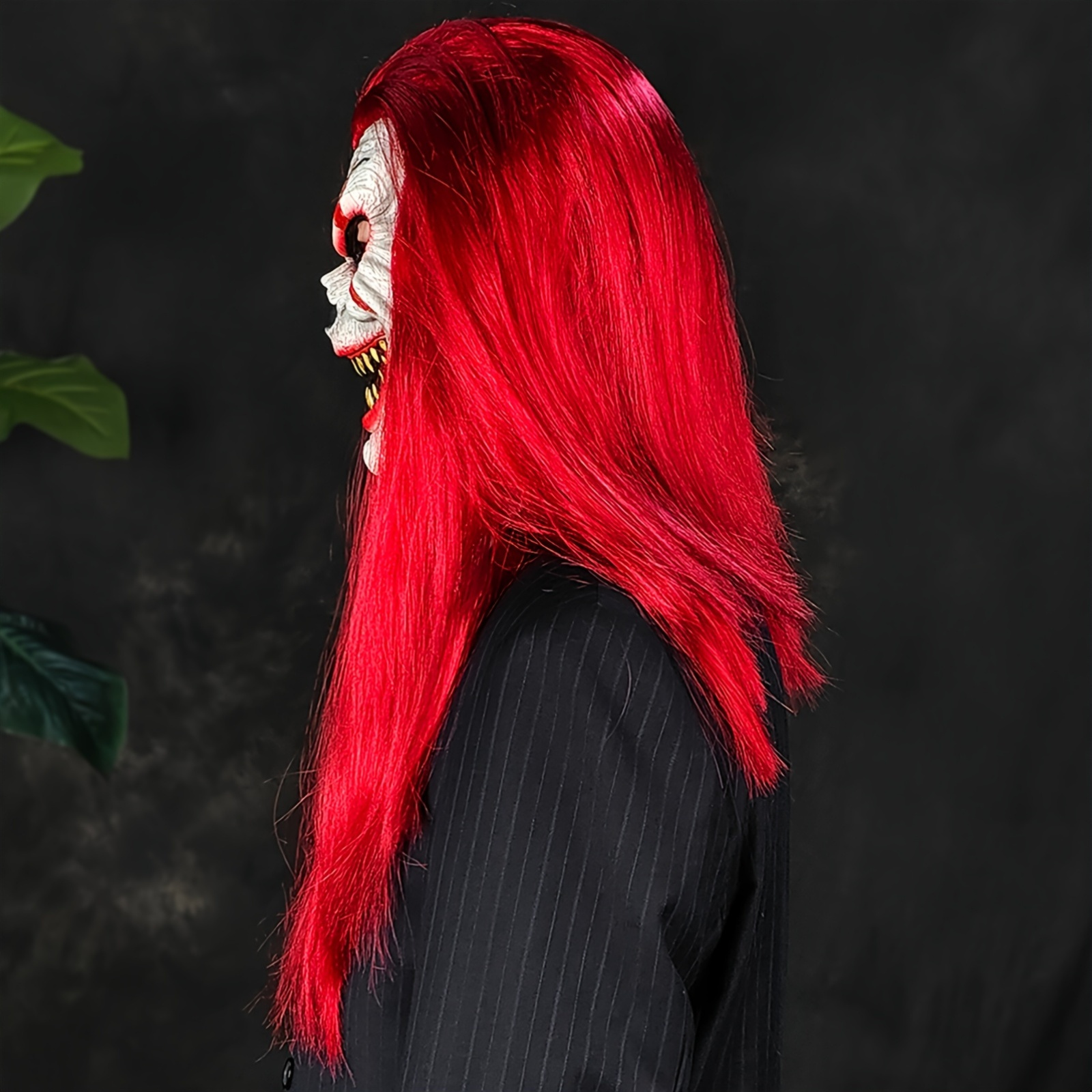Red-Haired Clown Mask for Halloween and Costume Parties