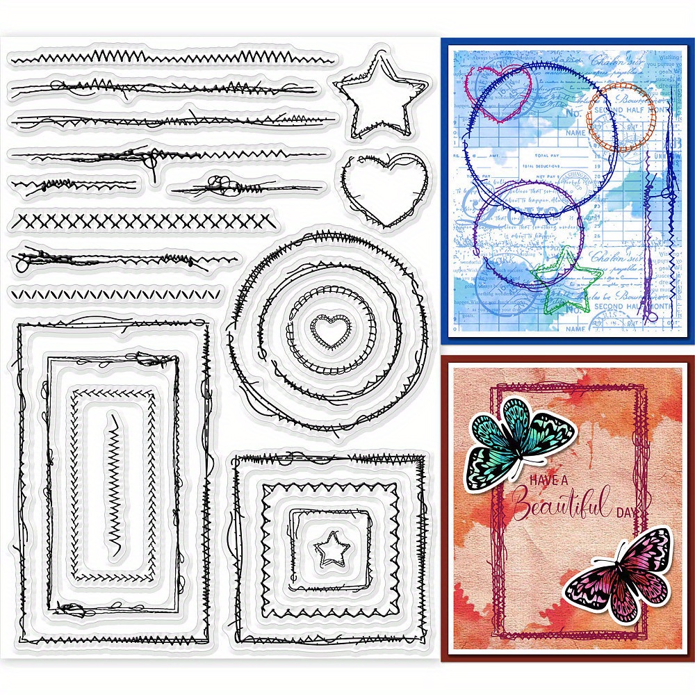 Image of 1sheet Pvc Stamps For Scrapbooking Photo Album Making Stamp Sheets Film Frame 21x14.8x0.3cm Craft Supplies Stickers Handmade Kit