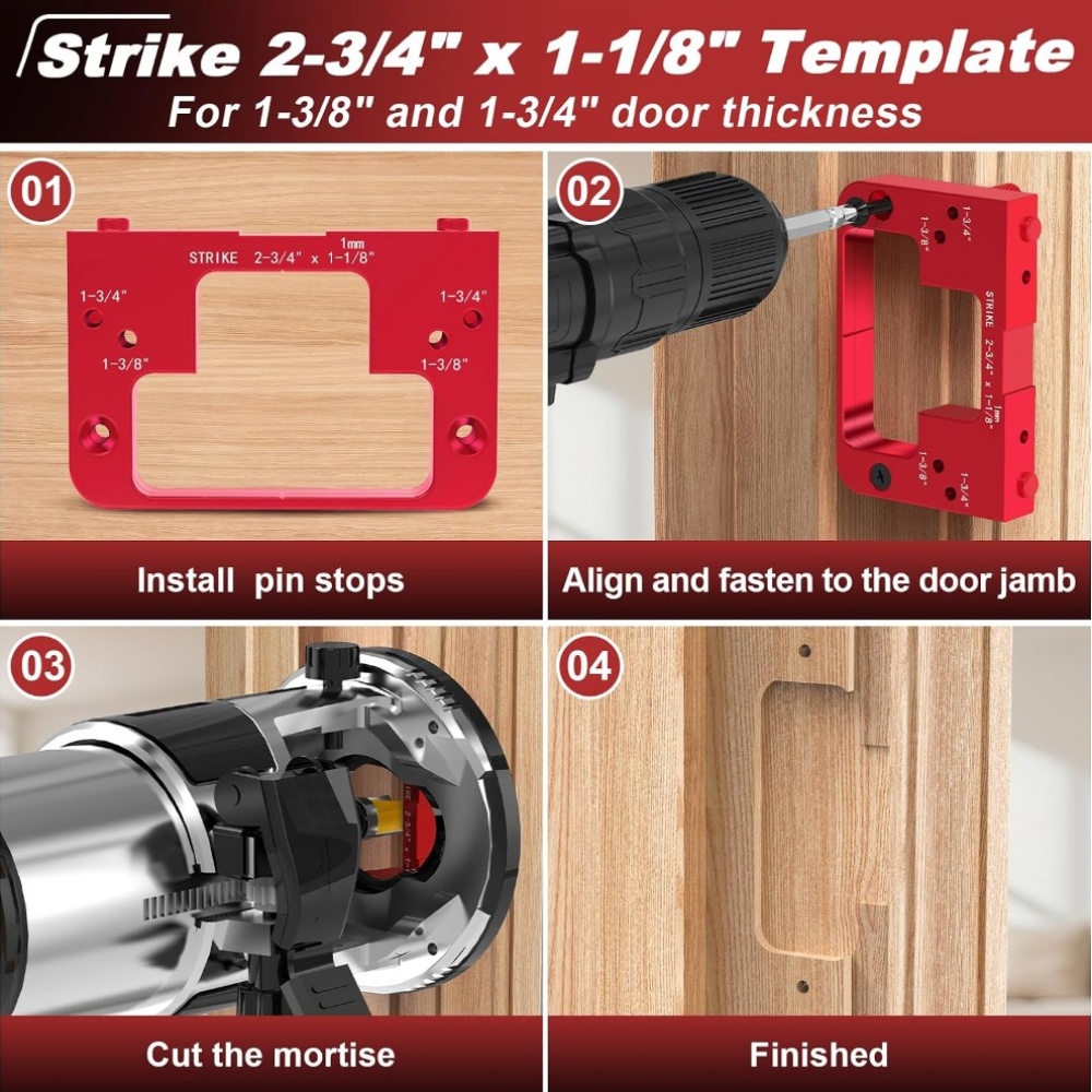 3-In-1 Door Latch and Strike Plate Tool for Router