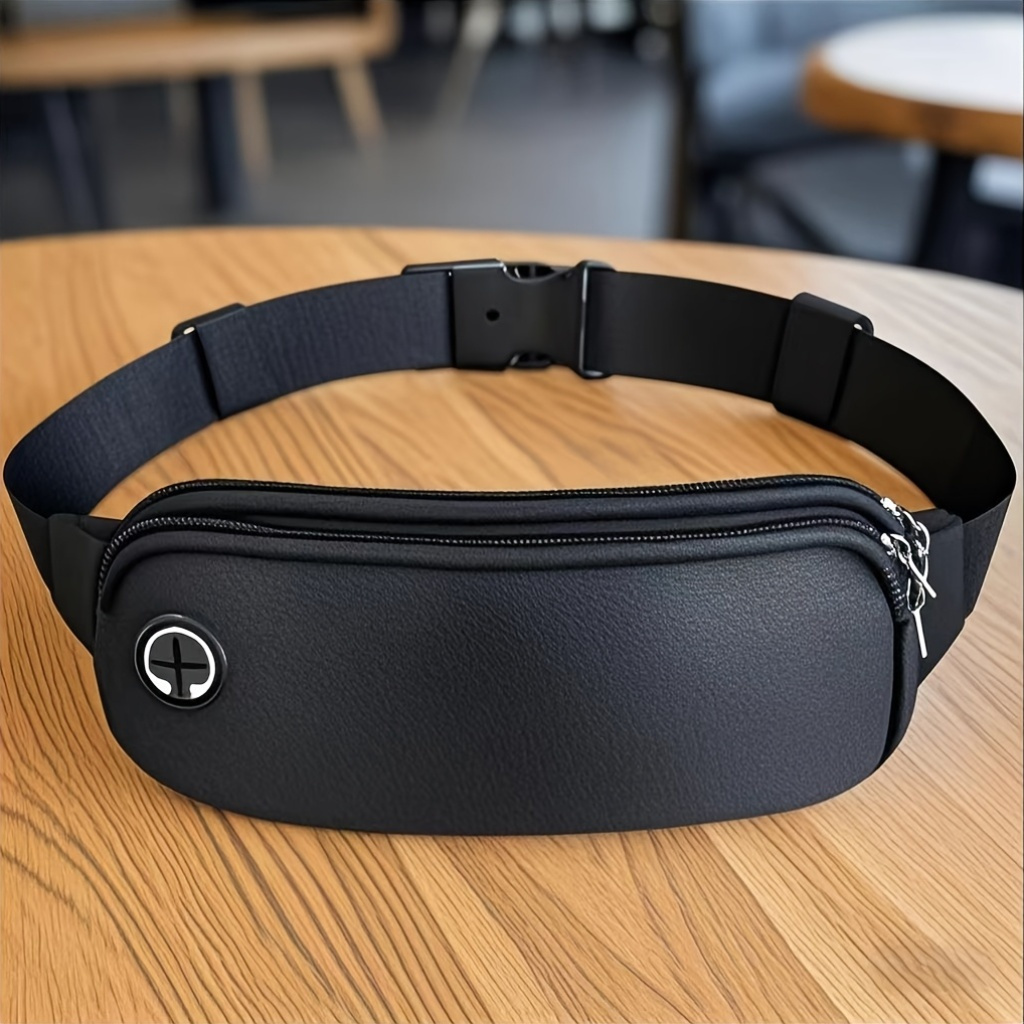 black eva running waist pack with zipper closure durable adjustable strap for men and women ideal for fitness and sports activities sports waist bag adjustable waist bag zippered waist bag