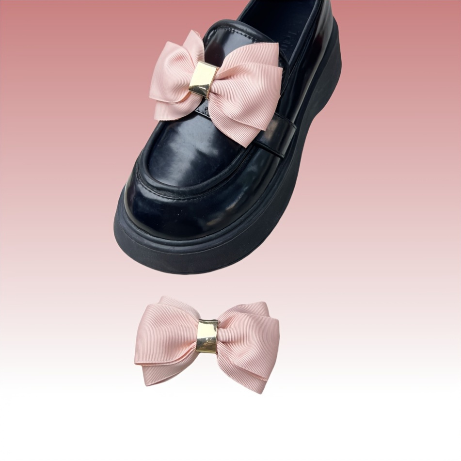 pair polyester bow shoe buckles detachable Temu Philippines