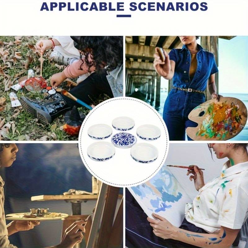 Palette Céramique Empilable Pour Aquarelle Et Encre - Avec Couvercle - Lavable Et Réutilisable - Pour Artistes, étudiants, Débutants